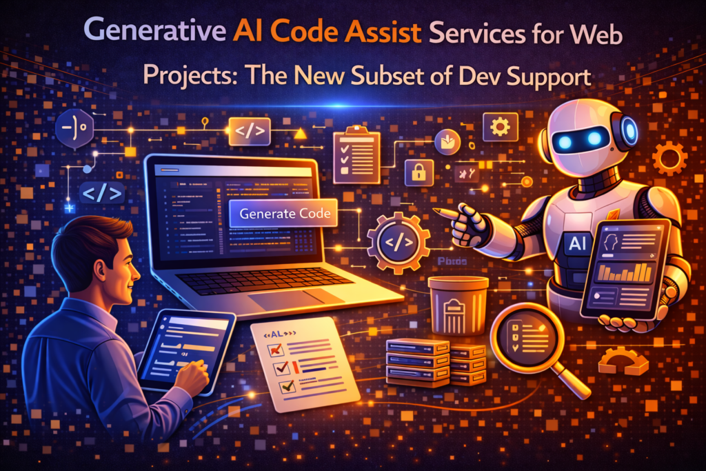 Generative AI Code Assist Services for Web Projects: The New Subset of Dev Support are reshaping what “engineering support” looks like for modern websites and web apps. For years, dev support meant staff augmentation, outsourced QA, or a senior engineer stepping in to unblock a team. Now there’s a new layer: specialized support that uses generative AI as a force multiplier to help teams write, review, test, refactor, document, and ship code faster—without lowering quality. Generative AI Code Assist Services for Web Projects: The New Subset of Dev Support