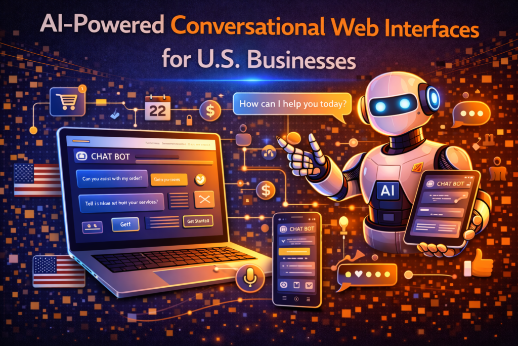 AI-Powered Conversational Web Interfaces for U.S. Businesses are changing what “a website” is supposed to do. Instead of forcing every visitor to hunt through menus, compare pages, and decode industry jargon, a conversational interface can ask a few clarifying questions, surface the right answers fast, and guide the visitor to the next best action—book, buy, request a quote, or start onboarding. AI-Powered Conversational Web Interfaces for U.S. Businesses