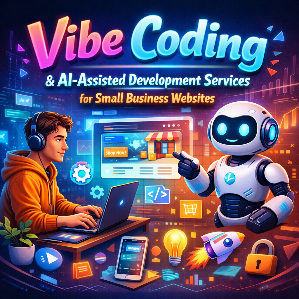 Vibe Coding & AI-Assisted Development Services for Small Business Websites are reshaping how U.S. small businesses get online—because “a website” isn’t a novelty anymore. It’s your storefront, your sales rep, your booking desk, your credibility signal, and often your main lead-generation engine. The issue is that traditional builds can feel slow and expensive, while DIY site builders can feel limiting, generic, or hard to scale. That gap is exactly where Vibe Coding & AI-Assisted Development Services for Small Business Websites shine: you get speed and affordability without sacrificing quality. Vibe Coding & AI-Assisted Development Services for Small Business Websites