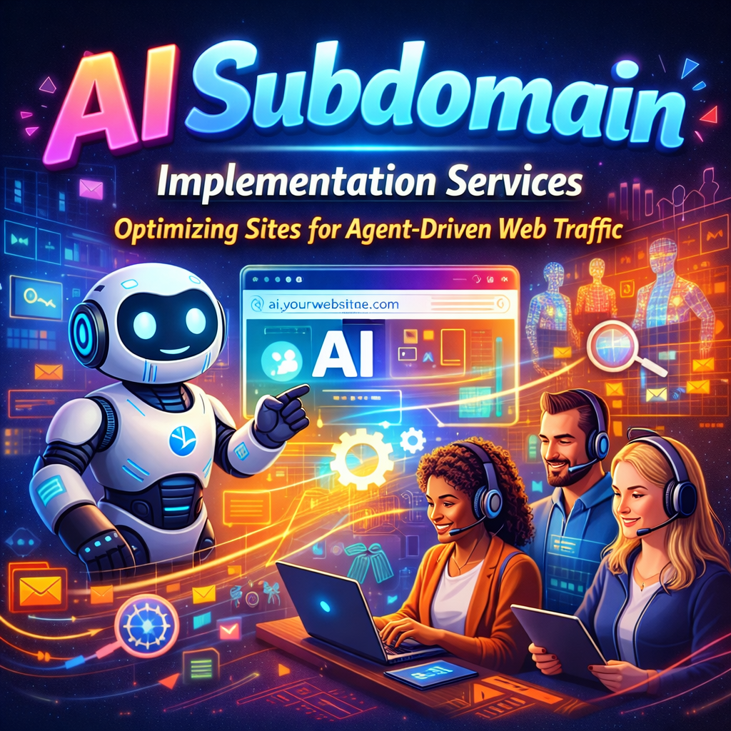 AI Subdomain Implementation Services: Optimizing Sites for Agent-Driven Web Traffic are quickly becoming a practical requirement for brands that want to stay discoverable and credible as AI assistants, automated agents, and machine-mediated browsing reshape how users find answers. A growing share of attention now begins with an assistant summary, a comparison panel, or an agent workflow that decides which page to open next. If your architecture was built only for human navigation, you can lose visibility or send high-intent visitors into messy paths that don’t convert. AI Subdomain Implementation Services: Optimizing Sites for Agent-Driven Web Traffic