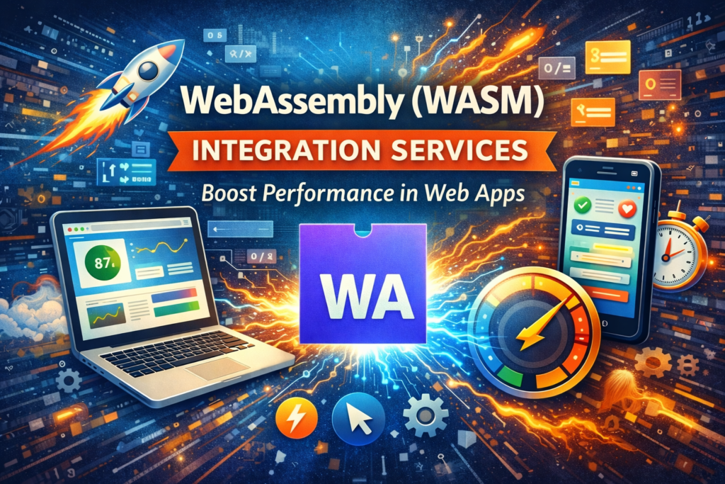 WebAssembly (WASM) Integration Services: Boost Performance in Web Apps is no longer a niche request reserved for gaming demos or compiler enthusiasts. In real business products, teams are hitting performance ceilings that are hard to solve with “just optimize JavaScript.” Some features are compute-heavy (image/video processing, analytics transforms, CAD-like interactions, OCR, encryption, search ranking, simulation, complex validation). Other challenges show up at scale (CPU spikes, long tasks, memory pressure, slow startup, device variability). When speed becomes a product feature, WebAssembly (WASM) Integration Services: Boost Performance in Web Apps can be a practical path to measurable gains. WebAssembly (WASM) Integration Services: Boost Performance in Web Apps