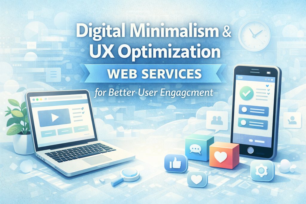Digital Minimalism & UX Optimization Web Services for Better User Engagement are a practical response to a common problem: websites keep getting louder while users get more impatient. Modern visitors arrive with less attention, more tabs open, and higher expectations. If your pages are cluttered, slow, confusing, or packed with competing CTAs, users don’t “explore more.” They bounce. That’s why minimalism is not a visual trend—it’s a conversion strategy. Digital Minimalism & UX Optimization Web Services for Better User Engagement
