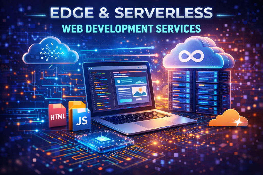 Edge & Serverless Web Development Services help businesses build ultra-fast websites by moving compute closer to users and replacing heavy, always-on servers with scalable, on-demand functions. The result is a modern delivery model: pages load faster, APIs scale automatically, global traffic is handled smoothly, and teams ship updates with less infrastructure overhead. Instead of treating speed as an afterthought, Edge & Serverless Web Development Services treat performance as a system property—designed into architecture, content delivery, and operations. Edge & Serverless Web Development Services