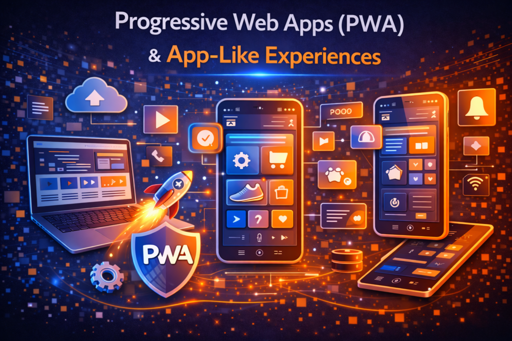 Progressive Web Apps (PWA) & App-Like Experiences make websites feel fast, smooth, and reliable like native mobile apps—without app-store friction. For many U.S. businesses, this approach delivers the best of both worlds: the reach of the web (SEO + link sharing) and the experience quality users expect from apps. Progressive Web Apps (PWA) & App-Like Experiences